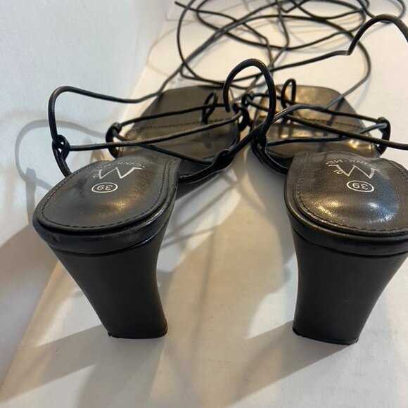 Cink Me Self-Tie Lace Up Square Toe 3" Flat Block Heels Size 39 (8.5 - 9 US) - Picture 4 of 5